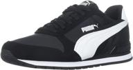 puma unisex runner sneaker black logo