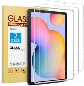 img 4 attached to 📱 apiker 2-Pack Tempered Glass Screen Protectors for Samsung Galaxy Tab S6 Lite 10.4 inch + Alignment Frame - High Definition