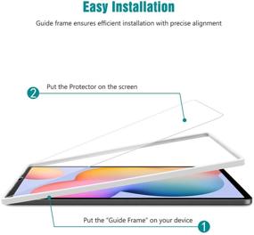 img 1 attached to 📱 apiker 2-Pack Tempered Glass Screen Protectors for Samsung Galaxy Tab S6 Lite 10.4 inch + Alignment Frame - High Definition