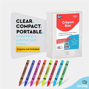 img 1 attached to 🖍️ Crayon Box Storage Containers, Transparent Crayon Case, Plastic Crayon Boxes for Kids, Cards Small Supplies Organizers Boxes, Snap Closure, 1 Pack – Enday