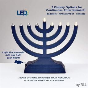 img 1 attached to 🕎 Blue LED Electric Hanukkah Menorah, 9x2x7 - Rite Lite Go Electric - Bright Hanukkah Menorah