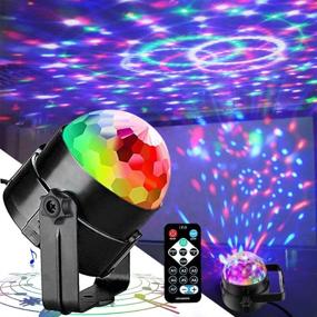 img 4 attached to 🎉 QinGerS Disco Lights Party Lights: Sound Activated 7 Colors Dj Stage Light for Christmas KTV Club - Romantic Decorations