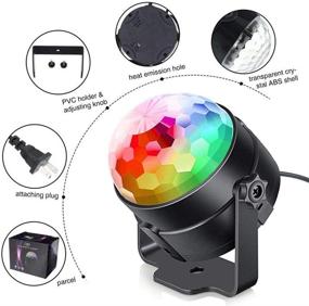 img 1 attached to 🎉 QinGerS Disco Lights Party Lights: Sound Activated 7 Colors Dj Stage Light for Christmas KTV Club - Romantic Decorations