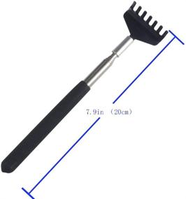 img 2 attached to 🖐️ TungSam Metal Back Scratcher Set - Extendable and Retractable for Ultimate Back Relief, Includes Carry Bag