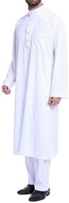 img 2 attached to 👘 Qianliniuinc Middle Kaftan Islamic Men's Clothing & Shirts