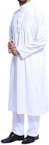 img 4 attached to 👘 Qianliniuinc Middle Kaftan Islamic Men's Clothing & Shirts