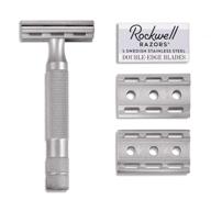 🪒 rockwell razors 6s stainless steel adjustable de safety razor + 5 swedish stainless steel blades logo