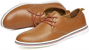 img 1 attached to Genuine Leather Fashion Men's Loafer Driving Shoes for Loafers & Slip-Ons