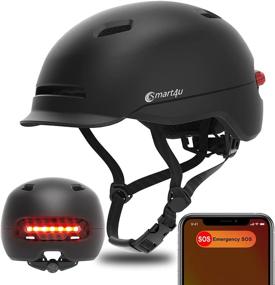 img 4 attached to Smart4u SH50U Smart Bike Helmet: Automatic Brake Light & SOS Alarm for Urban Riding