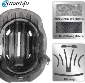 img 1 attached to Smart4u SH50U Smart Bike Helmet: Automatic Brake Light & SOS Alarm for Urban Riding