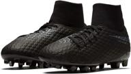 👟 nike jr. hypervenom phantom 3 academy dynamic fit fg soccer shoes - black/black/light crimson - size 6 big kid logo