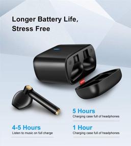 img 2 attached to 🎧 Fast Pairing TWS Business Headset Wireless Earbuds 5.0 Bluetooth Headset | Stable Calls | Single & Double Ear Support