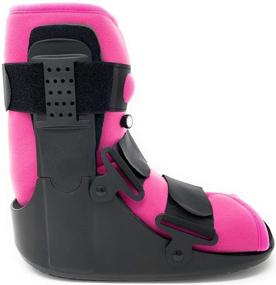 img 4 attached to 👣 SuperiorBraces (Small Size) Low Top, Low Profile Air Pump CAM Medical Orthopedic Walker Boot for Ankle and Foot Injuries with Pink Liner, Women's Shoe Size 6-8, Men's Shoe Size 4.5-7