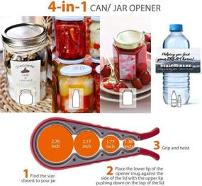 img 3 attached to 🔧 KAGDIDA 3 Pack Bottle Can and Jar Grip Opener Set - 5-in-1 and 6-in-1 Multi Kitchen Tools, 4-in-1 Jar Grip Opener with Lid Seal Remover Twist Off - Ideal for Children, Weak Hand, Seniors with Arthritis