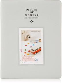 img 3 attached to 📷 CAIUL Compatible 128 Pockets Mini Photo Album: Perfect for Fujifilm Instax Mini & Polaroid Cameras (Smokey White)