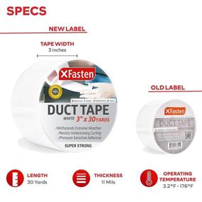 img 3 attached to 🌧️ XFasten Waterproof Duct Tape, White, 3-inch x 30 Yard - Ideal for Outdoor, Indoor, School, and Industrial Applications