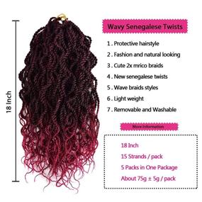 img 2 attached to Senegalese Crochet Braids Synthetic Extensions