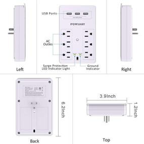 img 1 attached to Защитник POWLIGHT Зарядное устройство 6-розеточное удлинительное устройство