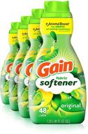 🌸 gain original scent fabric softener - 41 fl oz, 48 loads, he compatible (pack of 4, packaging may vary) logo