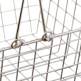 img 2 attached to 🧺 Spectrum Diversified Medium Wire Storage Basket With Handles: Rustic Farmhouse Décor, Rust-Resistant Finish & Style Tote Basket