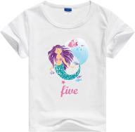 girls mermaid birthday party tshirt girls' clothing logo