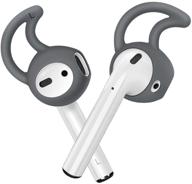 аксессуары zalu hooks and covers совместимы с наушниками airpods и earpods [3 пары] (серый) логотип