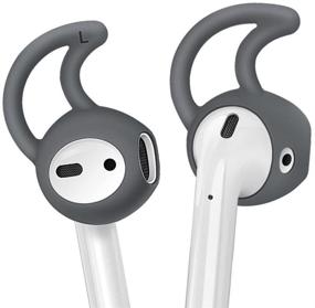 img 3 attached to Аксессуары ZALU Hooks And Covers совместимы с наушниками AirPods и EarPods [3 пары] (серый)