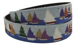 img 2 attached to ⛵ Sailing Leather Needlepoint Belt for Charleston