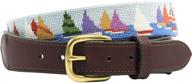 ⛵ sailing leather needlepoint belt for charleston logo