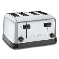 waring commercial medium duty pop-up toaster, brushed chrome, 4-slice, 120v, 5-15 phase plug логотип