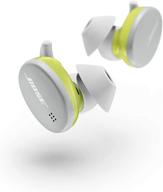 🎧 bose sport earbuds - наушники true wireless - bluetooth в ушах для тренировок и бега на белом глянцевом фоне. логотип