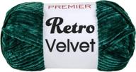 изумрудная ретро вельветовая пряжа от premier yarns. логотип