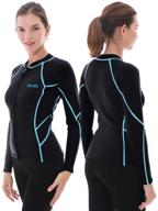 goldfin women's long sleeve wetsuit jacket – 🌊 2mm neoprene top for water aerobics & cold water diving logo