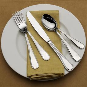 img 1 attached to 🍴 Mikasa Bravo 65-Piece Stainless Steel Flatware Set: Premium Quality for Service of 12!