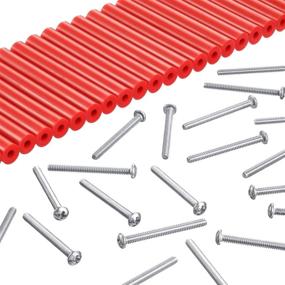 img 4 attached to 48-Piece Electrical Outlet Spacers Extender Kit with Extra Long Outlet Screws (Red)