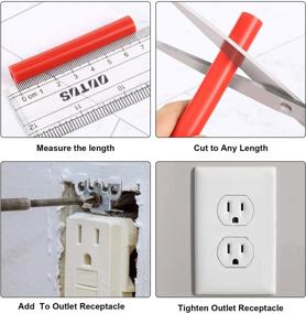 img 1 attached to 48-Piece Electrical Outlet Spacers Extender Kit with Extra Long Outlet Screws (Red)
