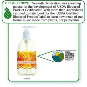 img 3 attached to 🍊 Seventh Generation Hand Wash: Refreshing Mandarin Orange & Grapefruit Scent, 12oz - Natural, Eco-friendly Formula