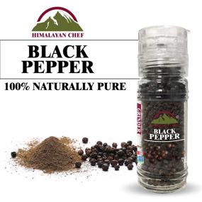 img 2 attached to Himalayan Chef Pink Salt & Black Pepper Grinder Set with Rack - Non GMO, Kosher Certified, 5.3oz