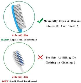 img 2 attached to 🦷 DR. PERFECT Extra Hard & Firm Toothbrush: BPA Free, Large Long Head, Whitening Teeth - Pack of 4