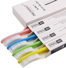 img 3 attached to 🦷 DR. PERFECT Extra Hard & Firm Toothbrush: BPA Free, Large Long Head, Whitening Teeth - Pack of 4