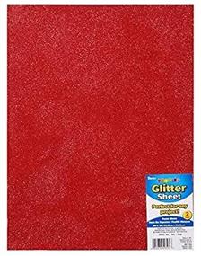 img 1 attached to Foamies 106 915 Glitter Sheet Red
