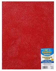 img 2 attached to Foamies 106 915 Glitter Sheet Red