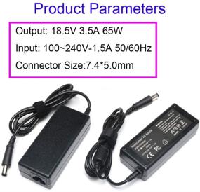 img 2 attached to 🔌 65W Laptop Charger Adapter Compatible with HP 677774-001 693711-001 2000-2A20NR 2000-2B09WM; Pavilion DV4 DV5 DV6 DV7 G6 G7 G61 G62 G71 G72 DM4; Presario CQ57 CQ56 CQ62 CQ60 Power Supply Cord - 18.5V 3.5A