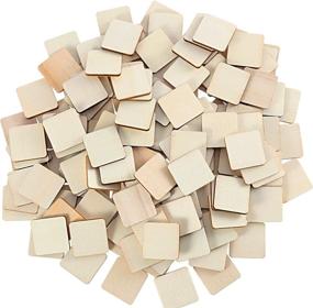 img 4 attached to 🔲 200 Pieces of Unfinished Wood Squares with Round Corners - Ideal for DIY Crafts, Décor, Laser Engraving & Carving