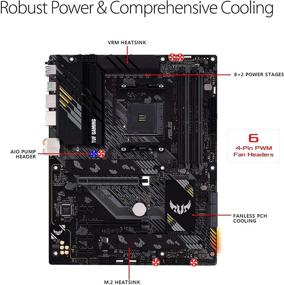 img 2 attached to 🎮 ASUS TUF Gaming B550-PRO AMD AM4(Ryzen 5000/3000) ATX Gaming Motherboard - PCIe 4.0, 12+2 Power Stages, 2.5Gb LAN, USB 3.2 Gen 2 Type-C, Front USB Type-C, BIOS Flashback, Addressable Gen 2 RGB Header