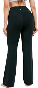 img 2 attached to 👖 28&#34;/30&#34;/32&#34;/34&#34; Women's Bootcut Yoga Pants - Long Bootleg High-Waisted Flare Trousers with Pockets