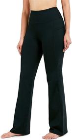 img 3 attached to 👖 28&#34;/30&#34;/32&#34;/34&#34; Women's Bootcut Yoga Pants - Long Bootleg High-Waisted Flare Trousers with Pockets