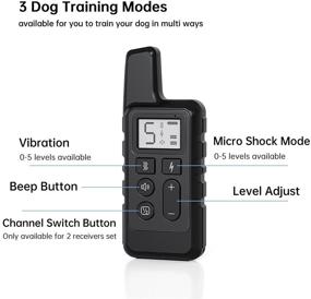 img 3 attached to 🐶 Pedono Remote Dog Training Collar: Waterproof Bark Shock Collar with 1640ft Range, 3 Training Modes - Ideal for Small, Medium & Large Dogs