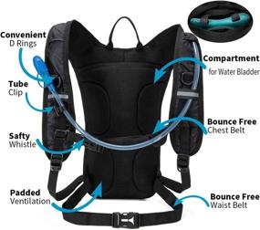 img 1 attached to 🎒 Luffy Hydration Backpack with 2L BPA-Free Water Bladder - Lightweight Pack for Running, Hiking, Riding, Cycling, Climbing