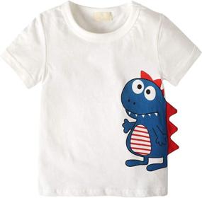 img 3 attached to 👕 Dark Blue Boys' Clothing Sets: Toddler T-Shirt Sunshine Clothes